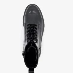 Tamaris Dames lak veterboots zwart