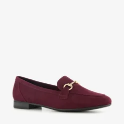 Nova Dames loafers met gesp bordeauxrood Online