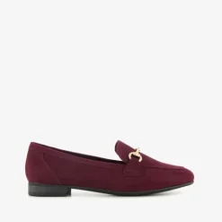Nova Dames loafers met gesp bordeauxrood Online