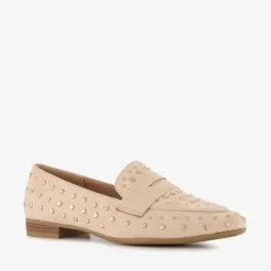 Blue Box Dames loafers met studs beige New