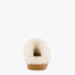 Hush Puppies Dames pantoffels met lamsvacht cognac Outlet