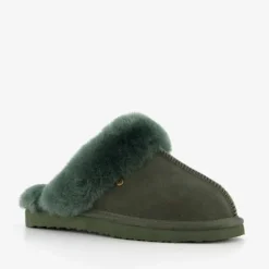 Hush Puppies Dames pantoffels met lamsvacht groen Online