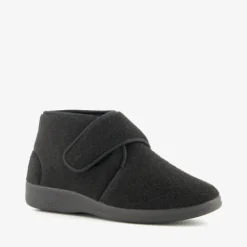 Thu!s Dames pantoffels zwart met klittenband Discount