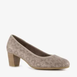 Softline Dames pumps met slangenprint taupe New