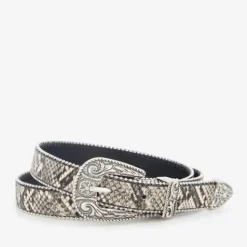 Scapino Dames riem met slangenprint grijs zilver Clearance