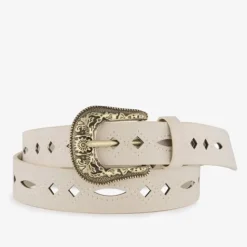 Scapino Dames riem met western buckle beige goud Hot