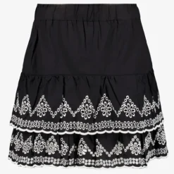 TwoDay Dames rok met ruches zwart Best