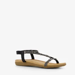 Blue Box Dames sandalen met glitters zwart