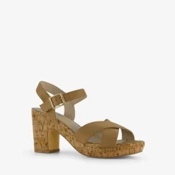 Blue Box Dames sandalen met hak beige