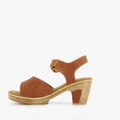 Natuform Dames sandalen met hak cognac New