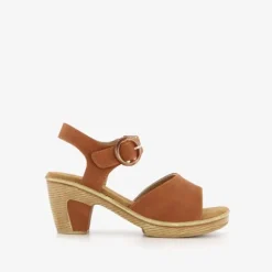 Natuform Dames sandalen met hak cognac New