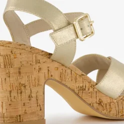 Blue Box Dames sandalen met hak goud