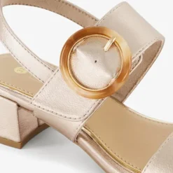 Nova Dames sandalen met hak metallic roze Discount