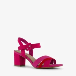 Nova Dames sandalen met hak roze rood Outlet