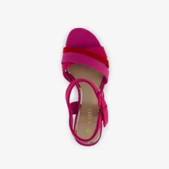 Nova Dames sandalen met hak roze rood Outlet
