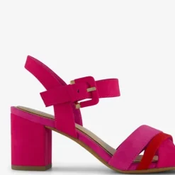 Nova Dames sandalen met hak roze rood Outlet
