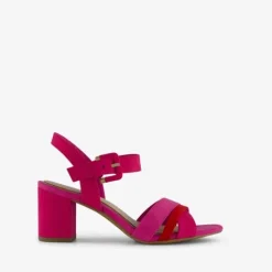 Nova Dames sandalen met hak roze rood Outlet