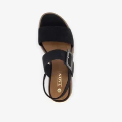 Nova Dames sandalen met sleehak zwart Discount