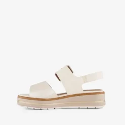 Softline Dames sandalen met sleehak beige goud Outlet