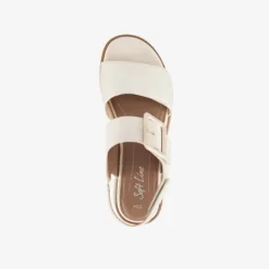 Softline Dames sandalen met sleehak beige goud Outlet