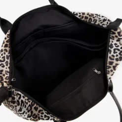 Renato Lucci Dames schoudertas met panterprint beige Best