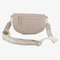 Renato Lucci Dames schoudertas met print taupe Online