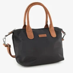 Renato Lucci Dames schoudertas zwart cognac Sale