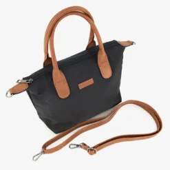 Renato Lucci Dames schoudertas zwart cognac Sale