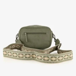 Renato Lucci Dames schoudertasje groen met print