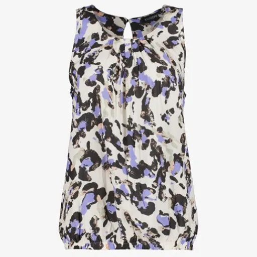 TwoDay Dames singlet met print wit paars