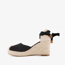 Blue Box Dames sleehak espadrilles met strik zwart Discount