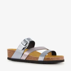 Hush Puppies Dames sleehak slippers zilvergrijs Outlet