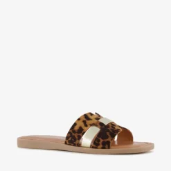 Nova Dames slippers met luipaardprint Best