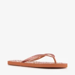 Scapino Dames slippers met print en glitters bruin Hot