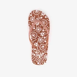 Scapino Dames slippers met print en glitters bruin Hot