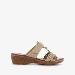 Natuform Dames slippers met sleehak taupe Online