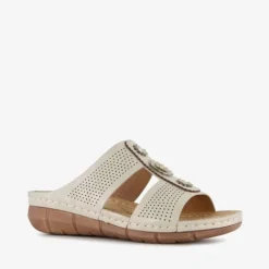 Natuform Dames slippers met sleehak beige Best