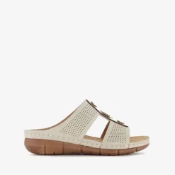 Natuform Dames slippers met sleehak beige Best