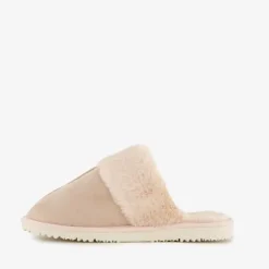 Thu!s Dames sloffen met imitatiebont lichtroze Discount