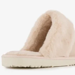 Thu!s Dames sloffen met imitatiebont lichtroze Discount