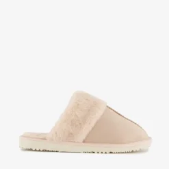 Thu!s Dames sloffen met imitatiebont lichtroze Discount