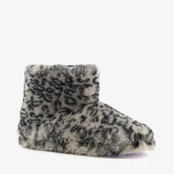 Thu!s Dames sloffen met luipaardprint grijs