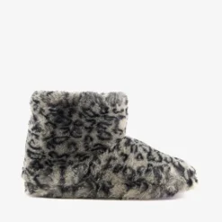 Thu!s Dames sloffen met luipaardprint grijs