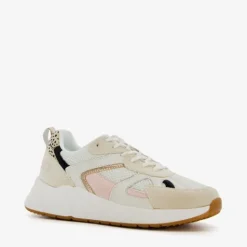 Blue Box Dames sneakers beige met panterprint Sale