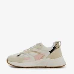 Blue Box Dames sneakers beige met panterprint Sale