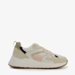 Blue Box Dames sneakers beige met panterprint Sale