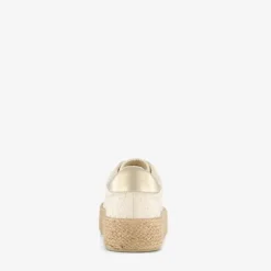 Blue Box Dames sneakers met jute zool beige goud Online