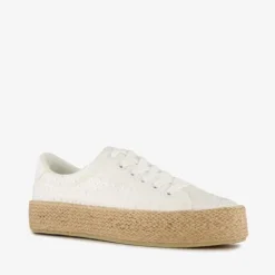 Blue Box Dames sneakers met jute zool wit Sale