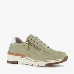 Natuform Dames sneakers met kurkdetail groen Clearance