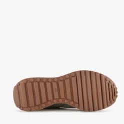 Blue Box Dames sneakers met panterprint details taupe